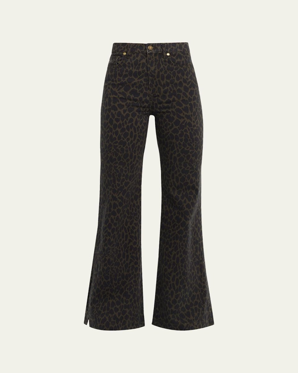 Tyra Printed Wide-Leg Jeans